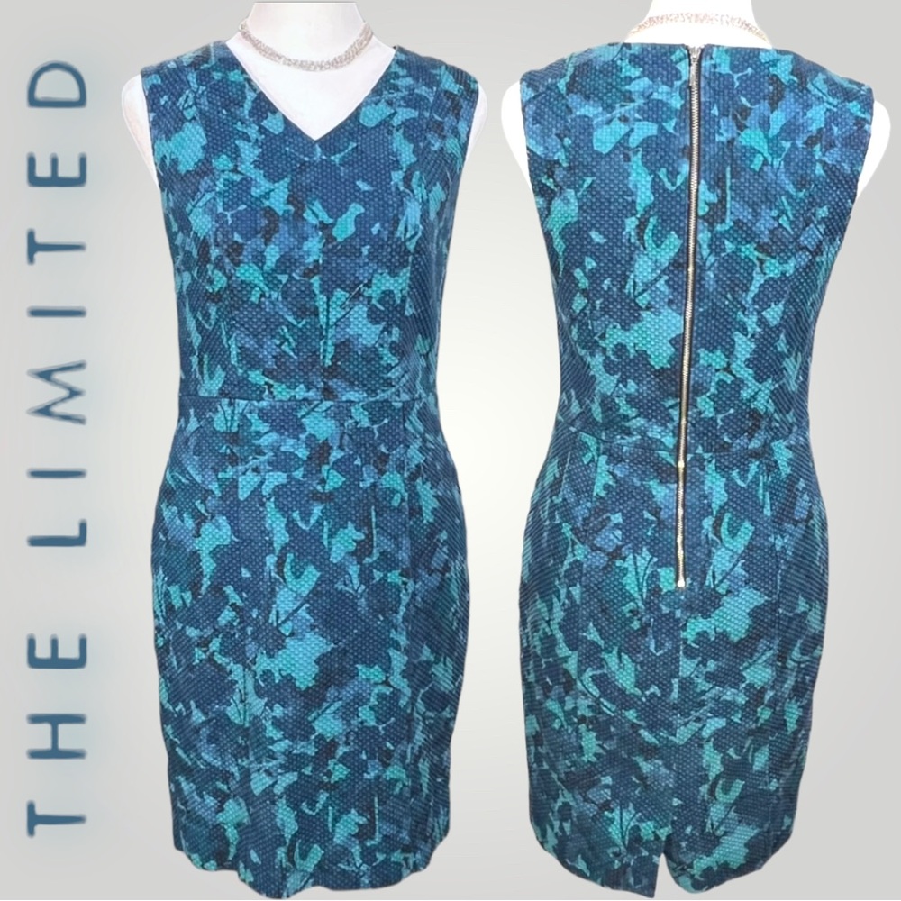 The Limited Fitted Blue Midi Dress